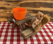 Load image into Gallery viewer, Classic Squirrel Picnic Table Gift Bundle! (Classic Squirrel Picnic Table + Squirrel Snack Sack + Greeting Card) - - (TREE/POST INSTALLATION)
