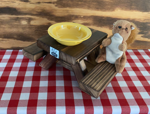 Classic Squirrel Picnic Table Gift Bundle! (Classic Squirrel Picnic Table + Squirrel Snack Sack + Greeting Card) - - (TREE/POST INSTALLATION)